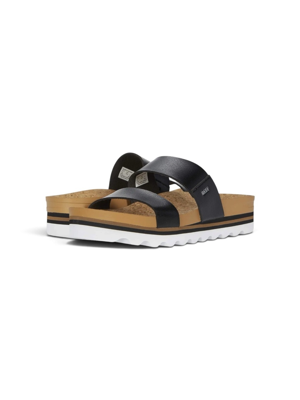 REEF Cushion Vista Hi Open Toe Footbed Sandal Women’s SZ 7 in Black